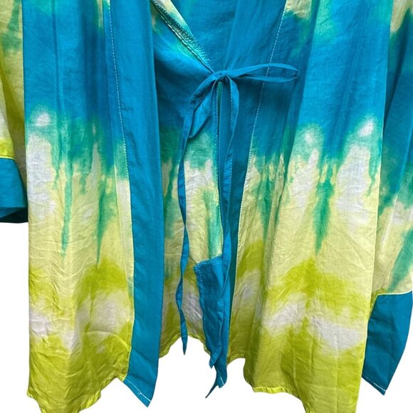 Calypso St. Barts x Target Kimono Swim Coverup M/L Silk Cotton Top No Belt - Picture 6 of 9